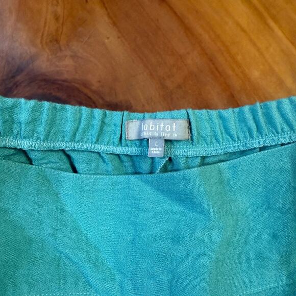 Habitat Clothes to live in Women's Pants L 1Crop Wide leg Lagenlook boho E4-3 - Picture 3 of 6